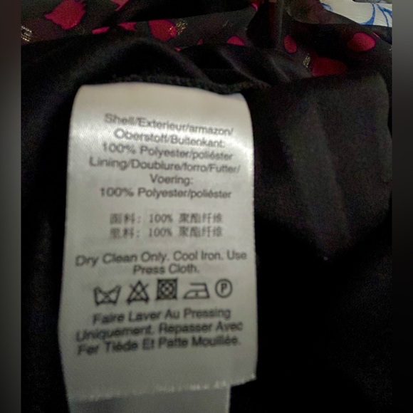 Donna Karan Red and Black Patterned Dress - Picture 7 of 7